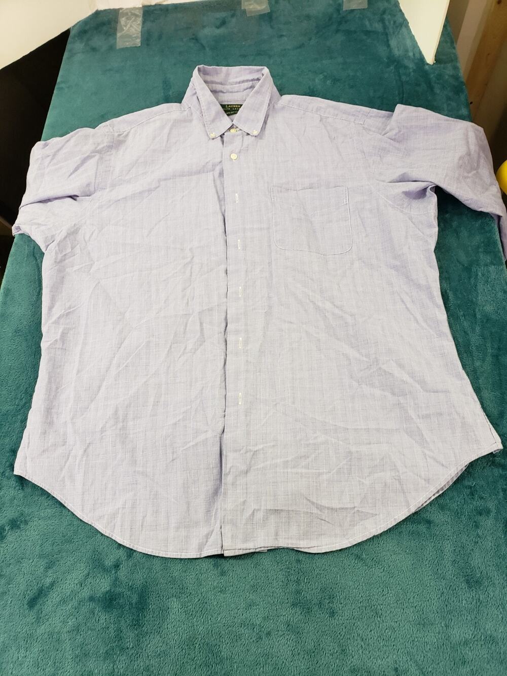 Lauren Ralph Lauren Shirt Size Large Mens Blue Long Sleeve Button Up Career Work